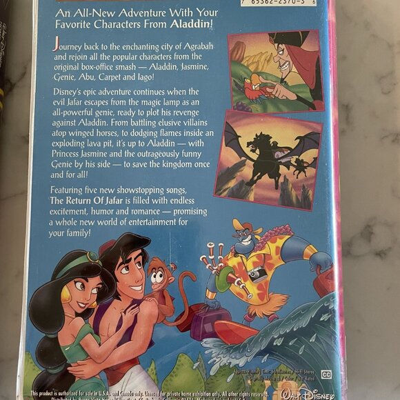Aladdin + Return of Jafar + King of Thieves - Disney VHS black diamond -3 Movies - Picture 8 of 10